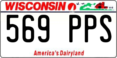 WI license plate 569PPS