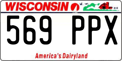WI license plate 569PPX