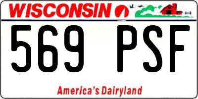 WI license plate 569PSF