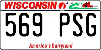 WI license plate 569PSG