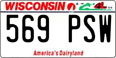 WI license plate 569PSW