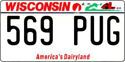 WI license plate 569PUG