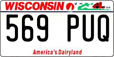 WI license plate 569PUQ