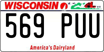 WI license plate 569PUU