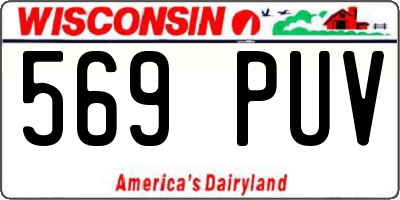 WI license plate 569PUV