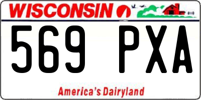 WI license plate 569PXA