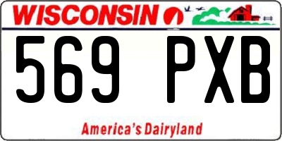 WI license plate 569PXB