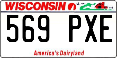 WI license plate 569PXE