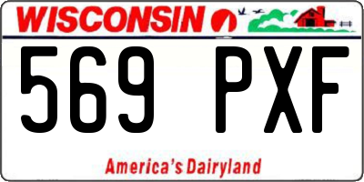 WI license plate 569PXF