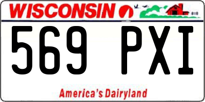 WI license plate 569PXI