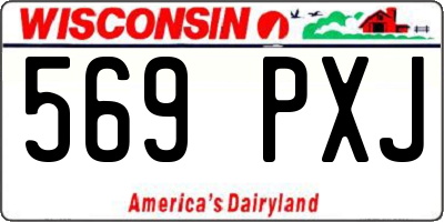 WI license plate 569PXJ