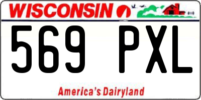 WI license plate 569PXL
