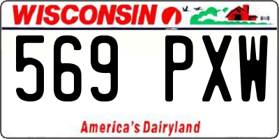 WI license plate 569PXW