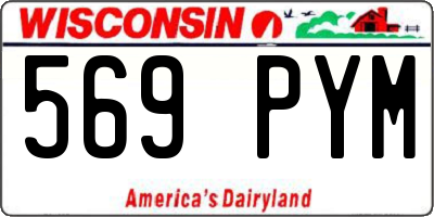 WI license plate 569PYM