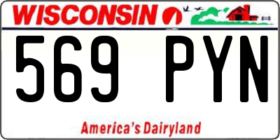 WI license plate 569PYN