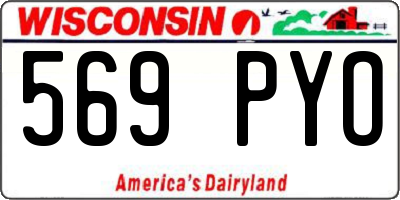 WI license plate 569PYO