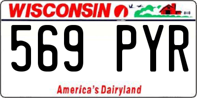 WI license plate 569PYR