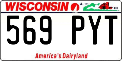 WI license plate 569PYT