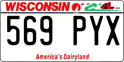 WI license plate 569PYX