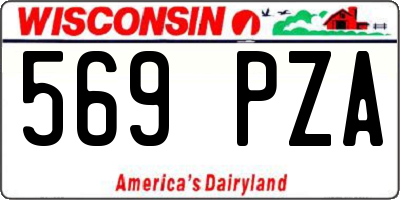 WI license plate 569PZA