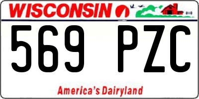 WI license plate 569PZC