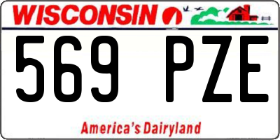 WI license plate 569PZE