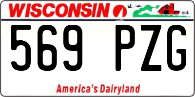 WI license plate 569PZG