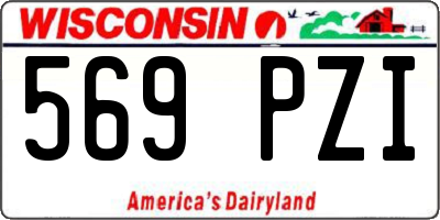 WI license plate 569PZI