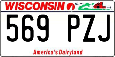 WI license plate 569PZJ