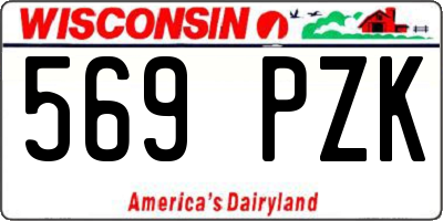 WI license plate 569PZK
