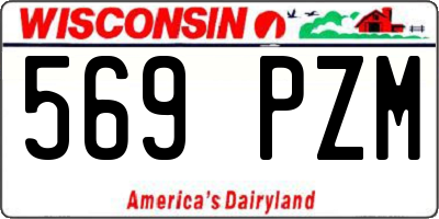 WI license plate 569PZM