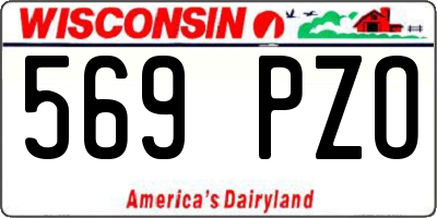 WI license plate 569PZO