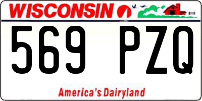 WI license plate 569PZQ