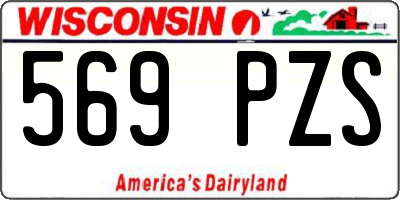 WI license plate 569PZS