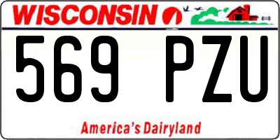 WI license plate 569PZU
