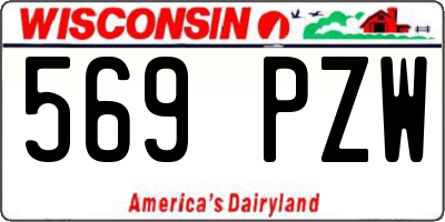 WI license plate 569PZW
