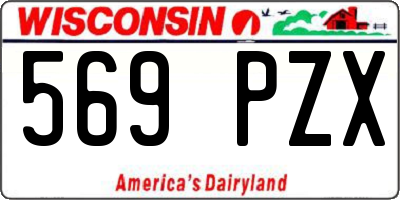 WI license plate 569PZX