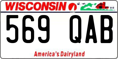 WI license plate 569QAB