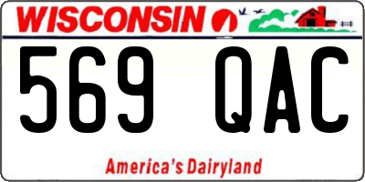 WI license plate 569QAC