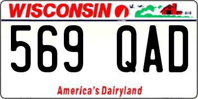 WI license plate 569QAD