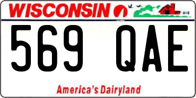 WI license plate 569QAE