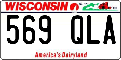 WI license plate 569QLA