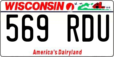 WI license plate 569RDU