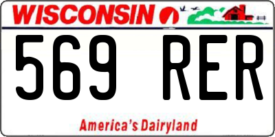 WI license plate 569RER