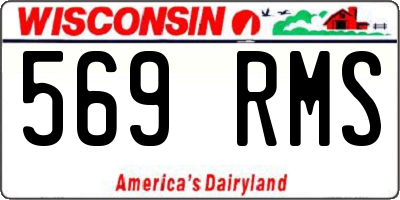 WI license plate 569RMS