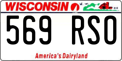 WI license plate 569RSO