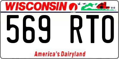WI license plate 569RTO