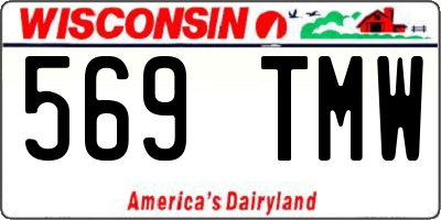 WI license plate 569TMW