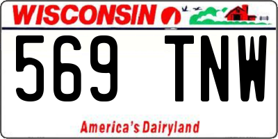 WI license plate 569TNW