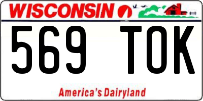 WI license plate 569TOK